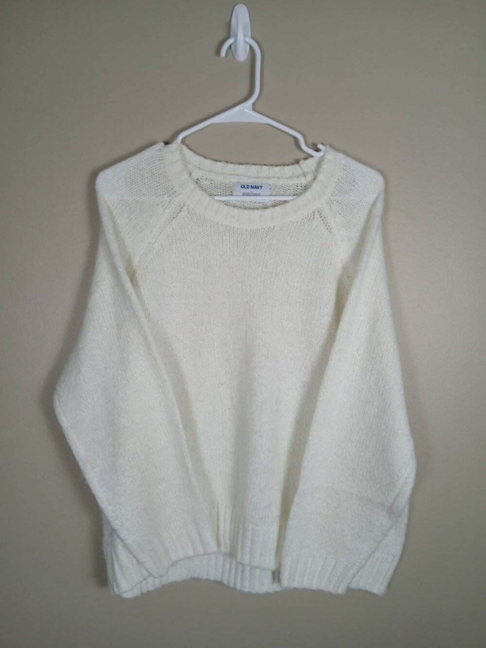 Old Navy White Sweater Oversized Large The Most Comfortable Cozy Ever